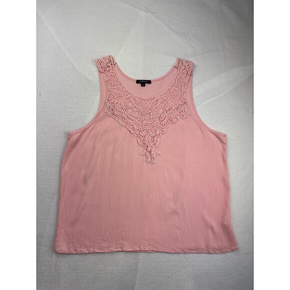 Women’s Ambiance Size 2XL Pink Embroidered Tank Top. - Picture 2 of 4
